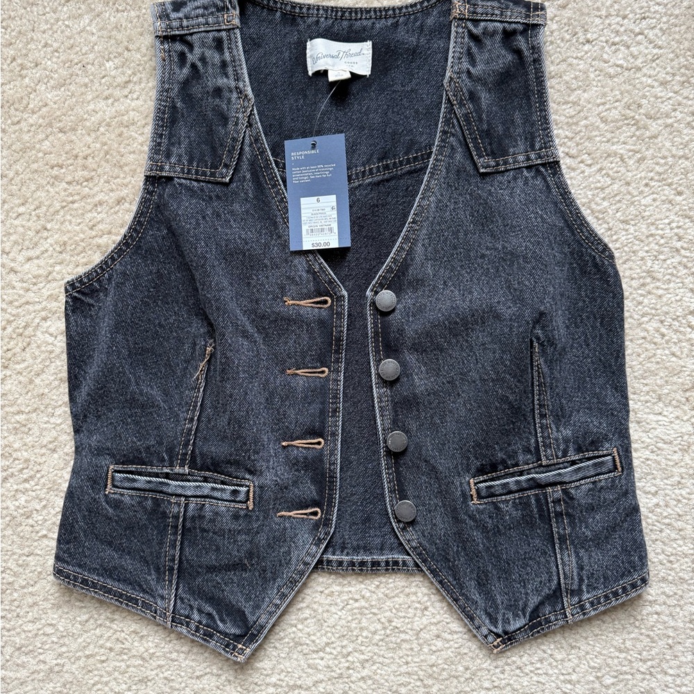 NWT Denim Vest